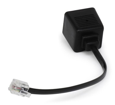 Telephone Adapter, 4-Prong to RJ-11 Modular, Black