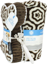 60''X50'' Pet Blanket 10'' Pillow Set, Warm Plush Blanket for Dogs Cats - Pa