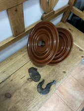 Vintage 1942 Bullers Ltd Porcelain Insulator - Hand & Flash Logo - WWII Era