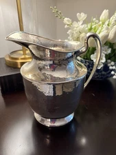 Silver Plate Pitcher Hammered Finish