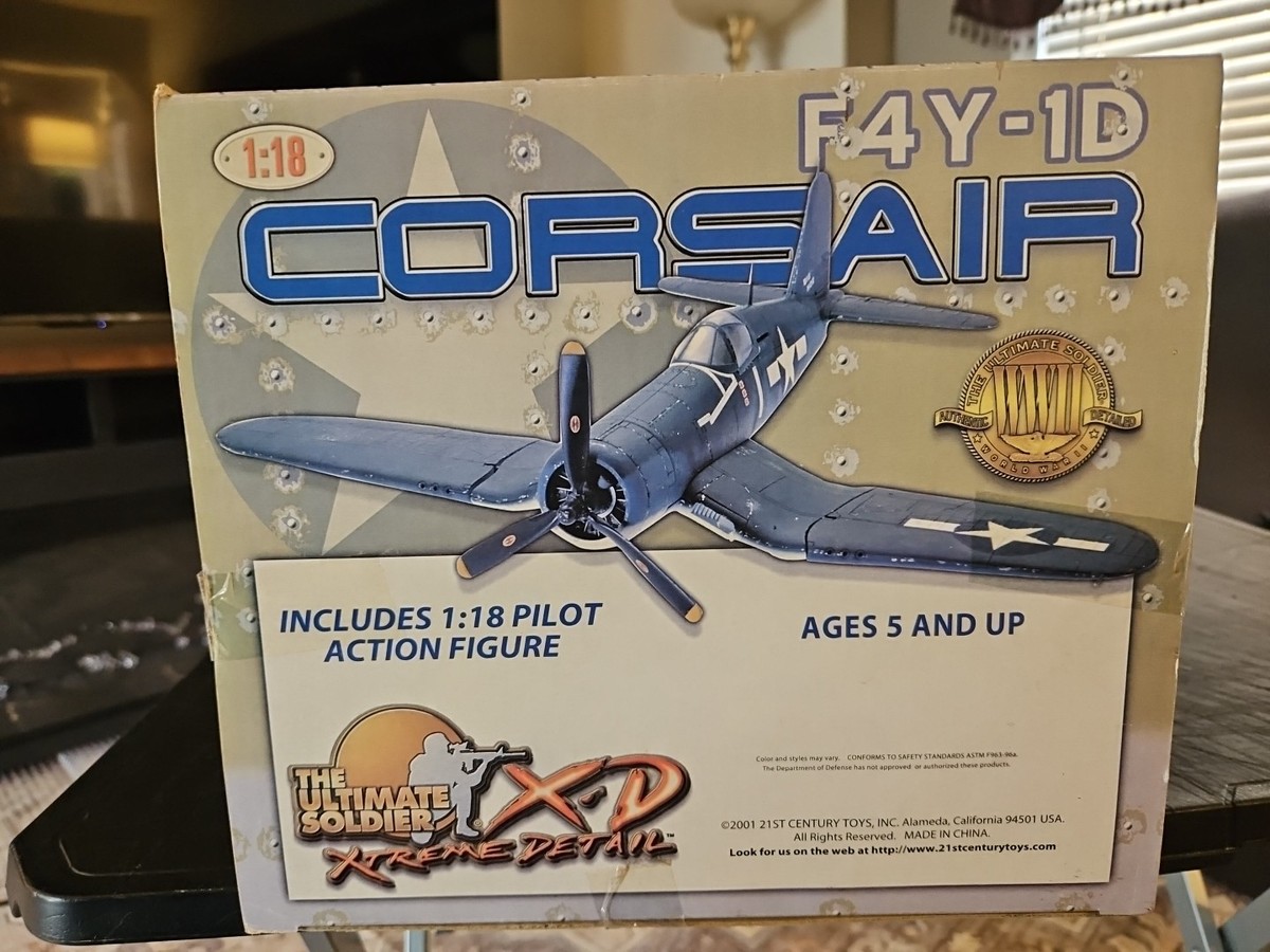 21st Century Toys 1:18 F-4U-1A Corsair WWII Pilot Model Kit for