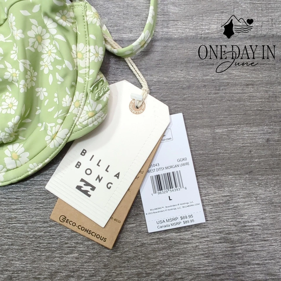 Top de bikini Billabong Wild West Ditsy Morgan con aros talla L Foto 4 de 4