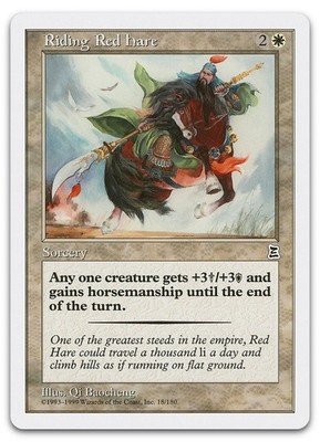 Riding Red Hare #18 (NM) Portal Three Kingdoms PTK Magic MTG