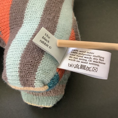 Lambs-Wool ANT EATER Plush Colorful Striped Aardvark By Black Rabbit in England - Picture 10 of 22