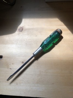 Alltrade Screwdriver Green Acetate Handle Pat 4967, TAIWAN
