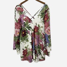 Show Me Your Mumu Size Large Joni Dress Floral Mini Boho Flowy Bell Sleeve