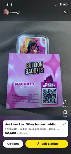 Bullion Baddie Ava Lux 1 Ounce Silver .999