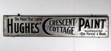 Hughes Crescent Cottage Paint Wooden Sign Reflective Letters 47 Inches Long