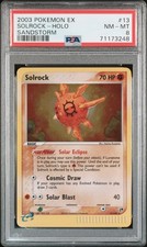 PSA 8 Solrock Holo 13/100 Sandstorm Pokemon 2003 on eBay