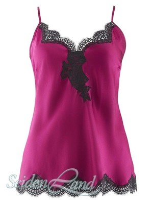 Seidentop Soie d´Amour Seide pink oder weiß mit Spitze von Aubade