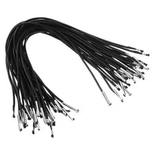 100Pcs, 10" Elastic Barbed Cord 1.6mm Loop Stretch Round String Black