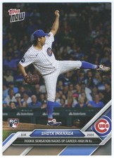 2024 Topps Now SHOTA IMANAGA Rookie Card RC #707 Cubs Career High K's 9/16/24. rookie card picture
