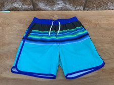 NWI Hurley Big Boy's Hurley Striped Swim Shorts / Trunks , Blue Multi , Sz L