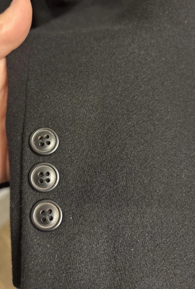 Blazer para mujer Eddie Bauer talla pequeña forrado negro 80 % lana Foto 4 de 4