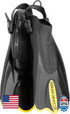Cressi Palau SAF Black/Yellow M/L Fins Snorkeling Scuba Diving Swim