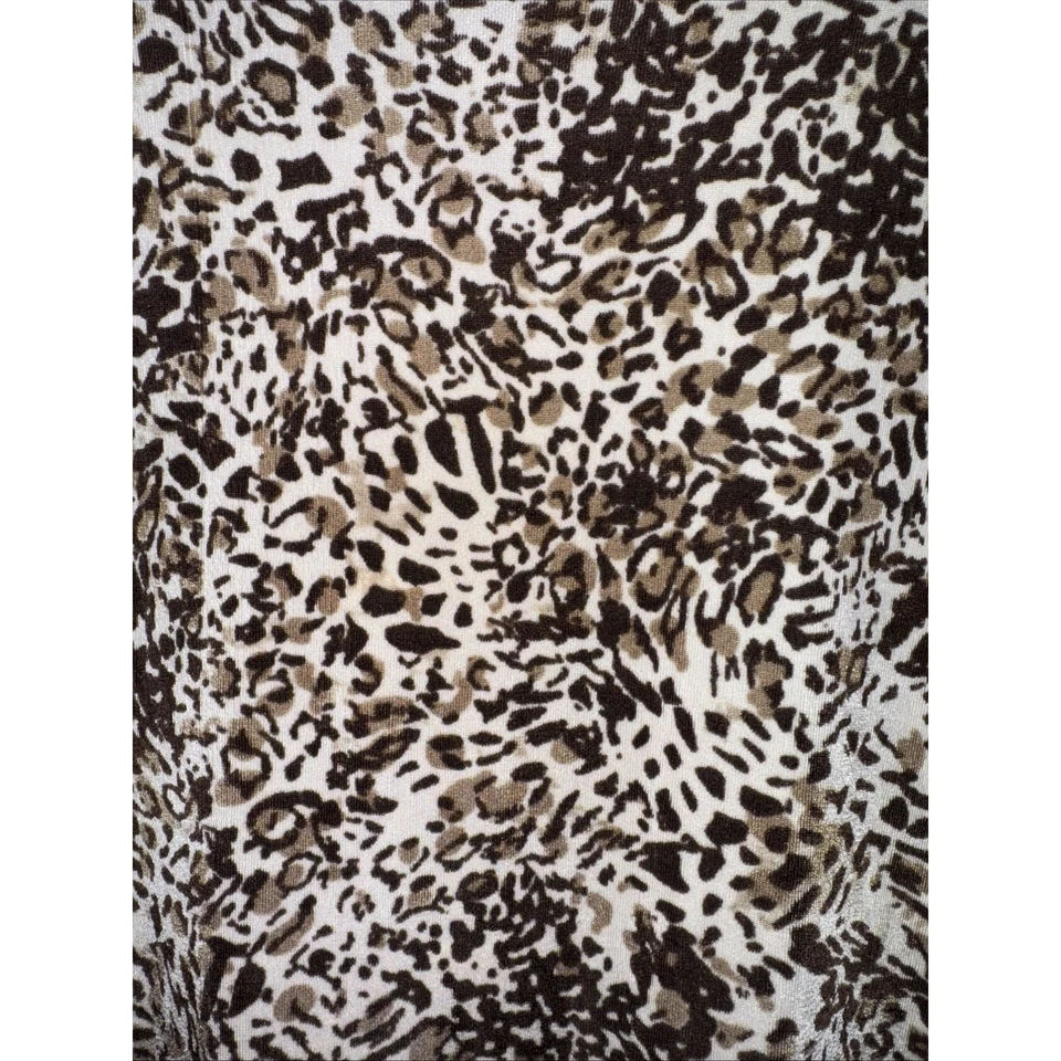 Chico's Travelers Animal Print Brown Tank Stretch Size 0 Packable - Image 2 of 3