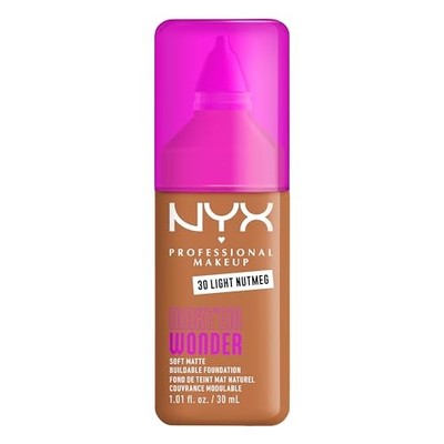 NYX Make 'Em Wonder Foundation 30 Light Nutmeg, 24H Soft Matte, hohe Deckkraft