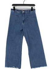 Colorful Women's Jeans L Blue Cotton with Polyester, Elastane Wide-Leg