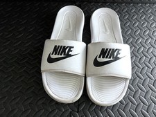 Nike PREOWN Victori One Men's Slides White on White Size 13 Sandals CN96775-100