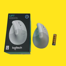 Logitech Lift for Mac Wireless Vertical Ergonomic Mouse White NO DONGLE 6111