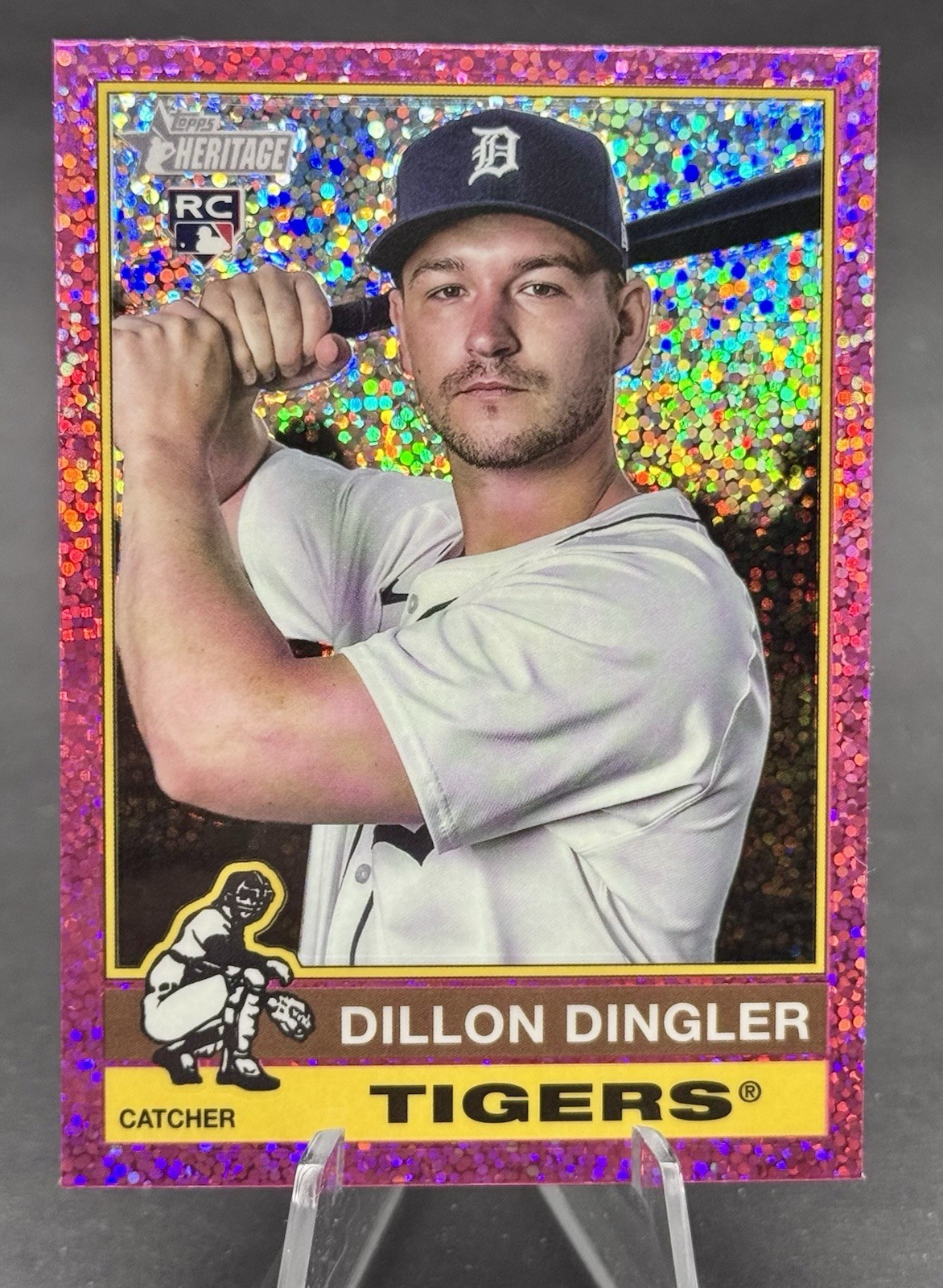 2025 Topps Heritage - Dillon Dingler #130 Rookie Chrome Pink Sparkle Refractor