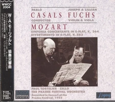 MOZART Sinfonia Concertante / Fuchs, Pablo Casals - Prades Orch (CD, 1990, KOCH)