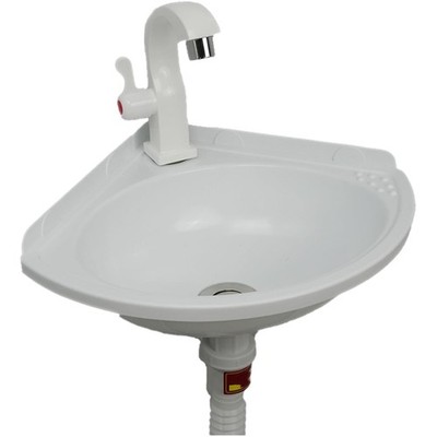 Waschbecken Kunststoff Dreieckform klein Wandmontage Mini Waschbecken Wohnmob...