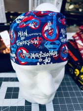 SUPERMAN SCRUB CAP NURSE DOCTOR SURGICAL ANESTHESIA TECH HAT UNISEX FOOTBALL NFL