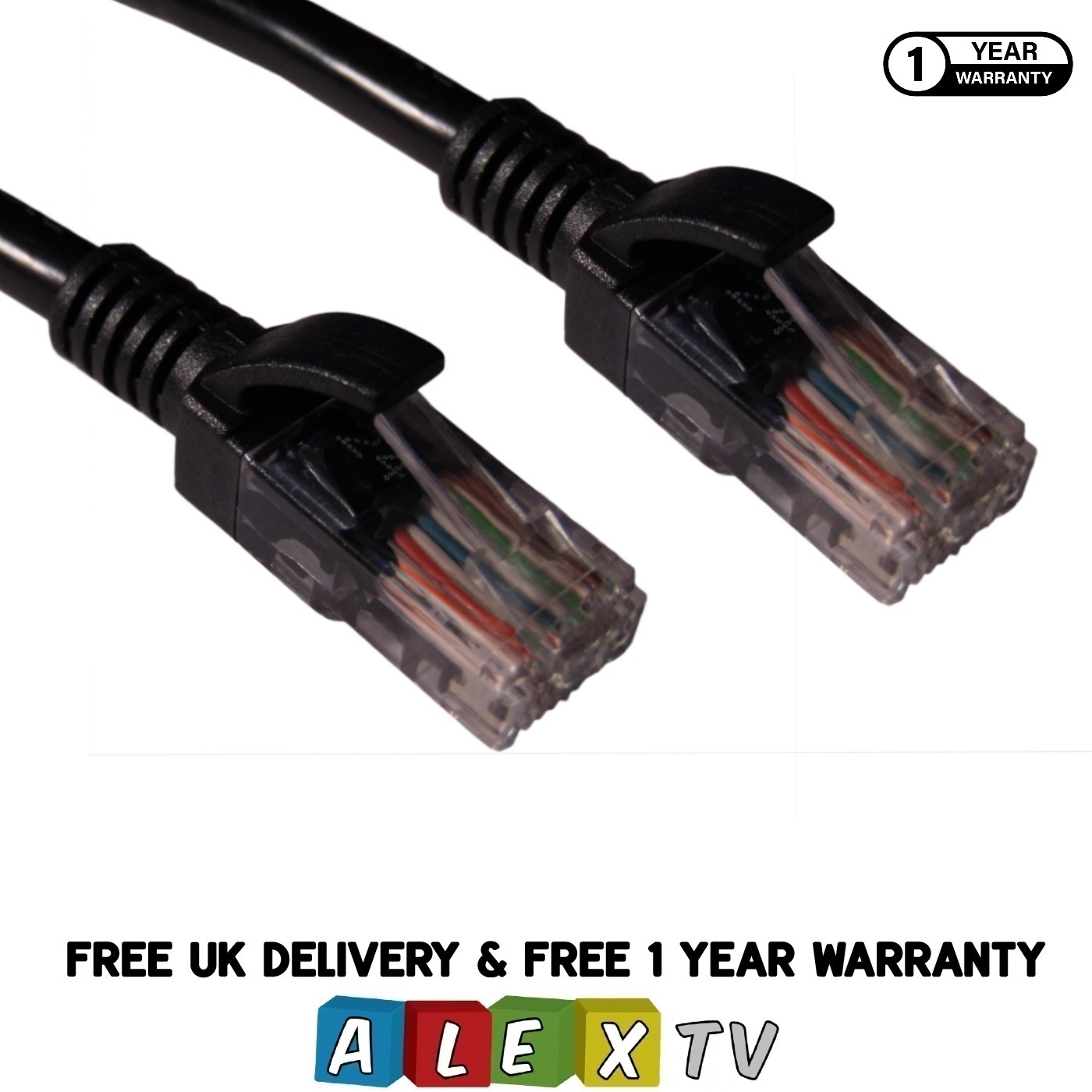 3m Cat5e Ethernet Cable RJ45 LAN Patch Lead UTP Network Cable Black