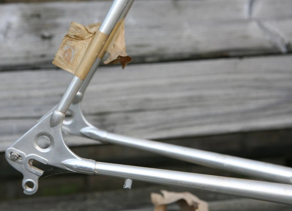 Cuadro de ciclocross Campagnolo 56 cm vintage nuevo Alan Guerciotti Record plateado Foto 4 de 4