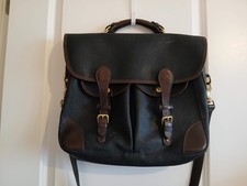 MEN'S VINTAGE MULHOLLAND HANDMADE LEATHER MESSENGER BAG BRIEFCASE W/ LONG STRAP