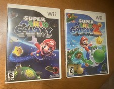 Super Mario Galaxy 1 & 2 for Nintendo Wii, Complete w/ Original Cases & Manuals
