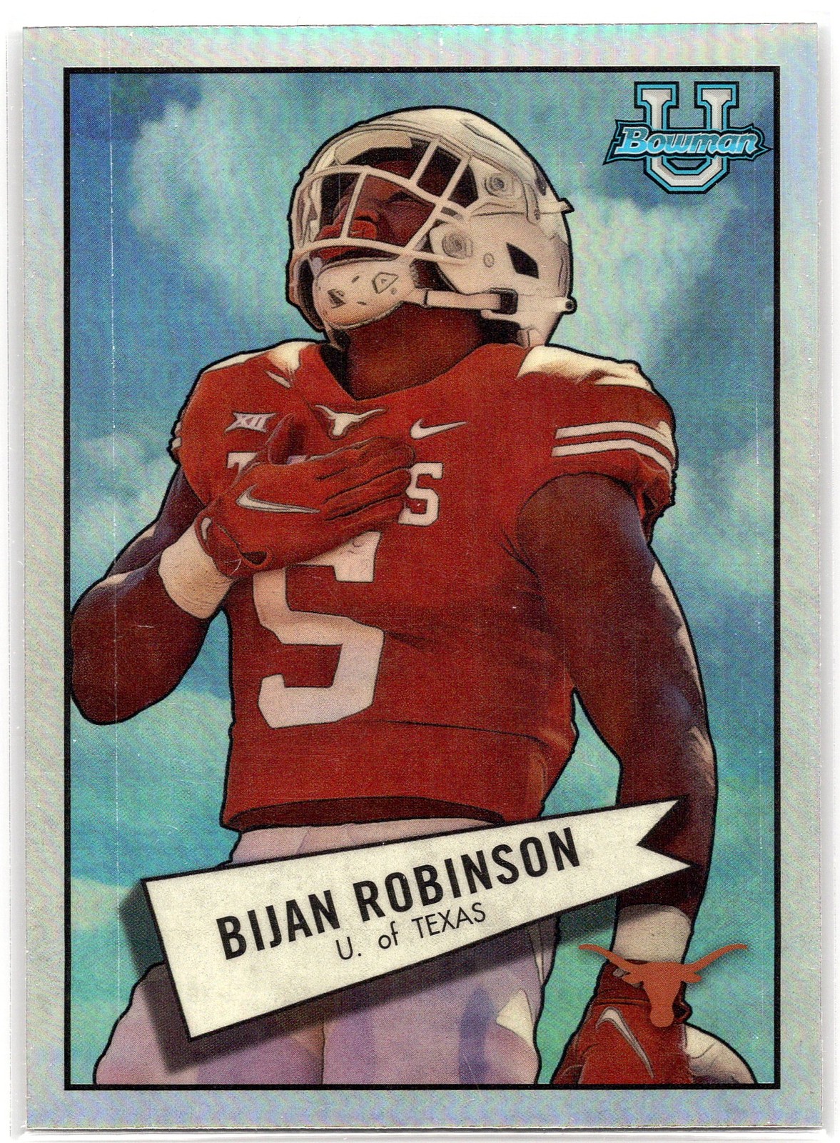 2022 Bowman University Chrome #52BF-18 Bijan Robinson 1952 Bowman