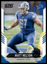 2021 Score Base Matt Nelson Detroit Lions 292