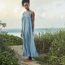 Doen Plumosa Dress in Blue Garden Bloom Size: L