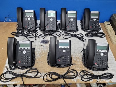 Lot Of 7 Polycom IP 335 Telephones w/ Stand, No Power Cord 2201-12375-001