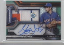 2016 Topps Strata Clearly Authentic Relics Green /75 Steven Matz Auto im0