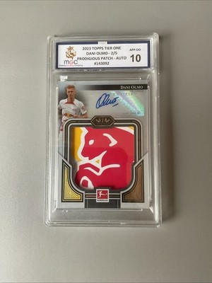 2023 Topps Tier One Bundesliga Dani Olmo Patch Auto /5 Rb Liepzig Mgc 10