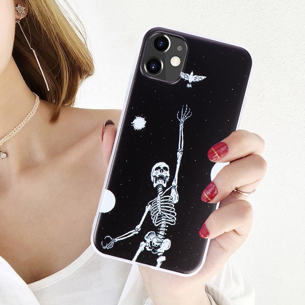 2 Stück Halloween TPU Telefonhülle Protective Phone Shell Kompatibel für iPhone