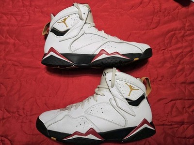 Nike Air Jordan 7 Retro White/Black/Cardinal Red, Size 10, CU9307-106