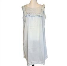 50s/60s NWT Vintage Philmaid Soft Blue Sleeveless Ruffle Nightgown Size M