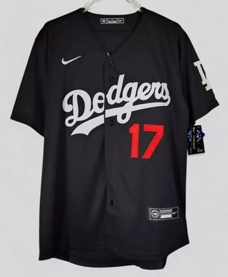 Ohtani Shohei Los Angeles Dodgers #17 White Black Blue Men's