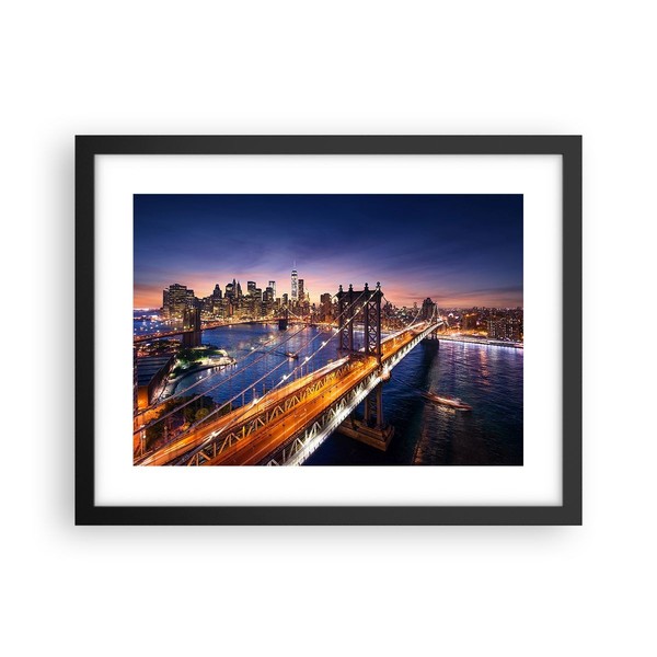 Wandbilder 40X30Cm Poster Usa Amerika New York Manhattan Bilder Wanddeko-image
