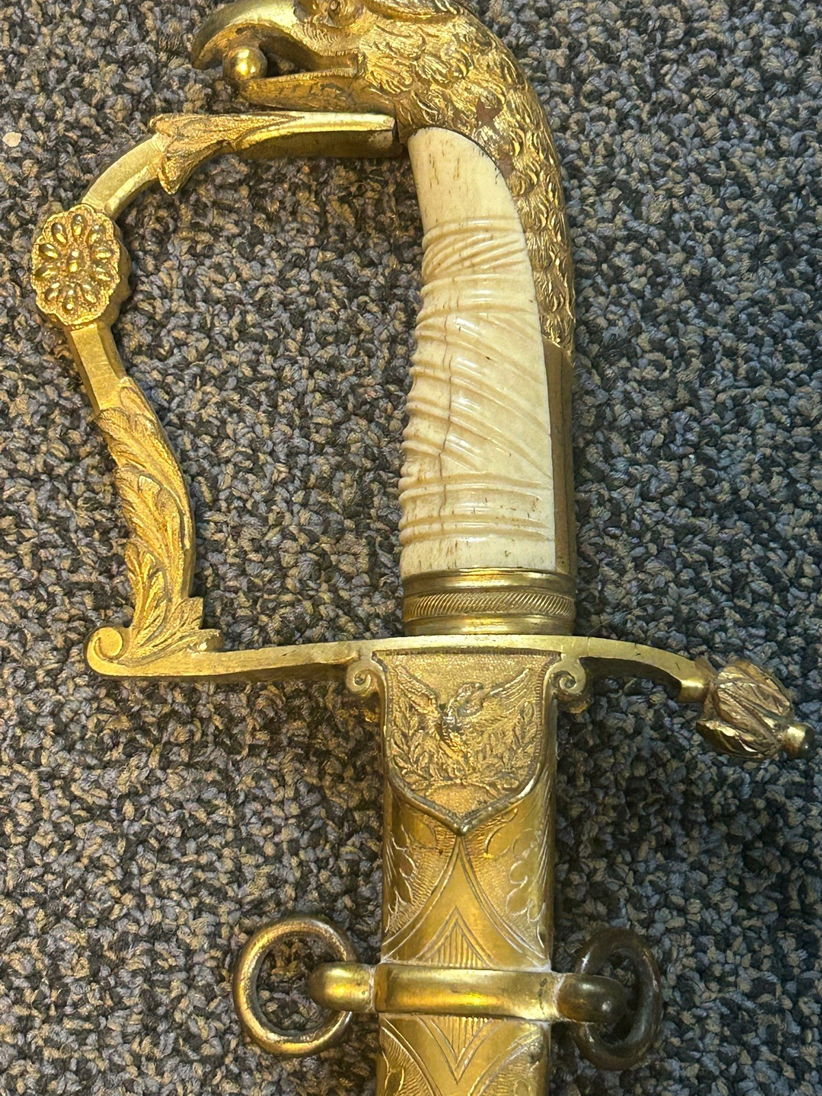 RARE A.W. SPIES EAGLE HEAD POMMEL SWORD 1827-1835