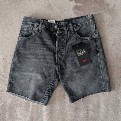 Levi s 501 Jeans Denim Shorts Kurze Hose W30 Sommer Neu mit Etikett Schwarz