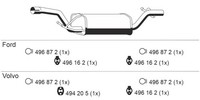 Ernst MittelschalldäMpfer 313162 FüR Ford Volvo Focus V50 S40 MAX DM2 2 Turnier