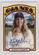 2022 Topps Archives 1972 Fan Favorites Auto Alyssa Nakken #72FF-AN Auto 0v24