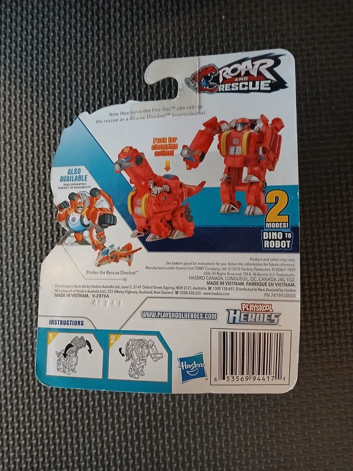 Hasbro Transformers Rescue Bots Heatwave The Rescue Dinobot Mini Action Figure - Image 2 of 4