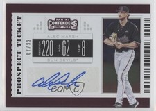 2019 Panini Contenders Draft Picks Prospect Ticket /99 Alec Marsh #58 Auto g2u