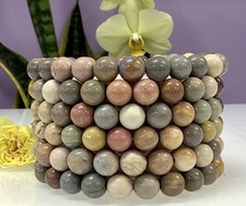 Wholesale Lot 6 Pcs Natural Alashan Agate 8mm Crystal Healing Stretch Bracelet